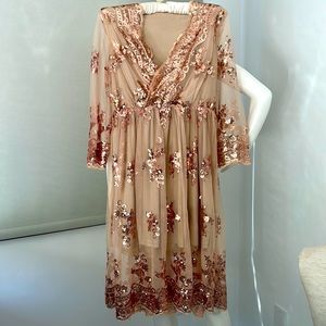 Gold Sequin Dress Brand New